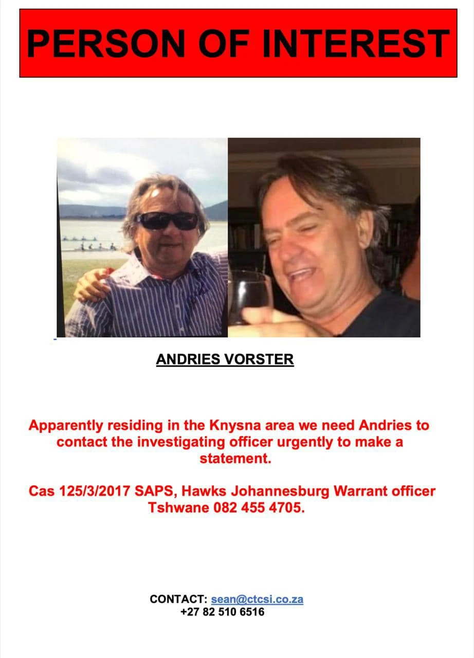 Andries vorster 30 nov 24 poster